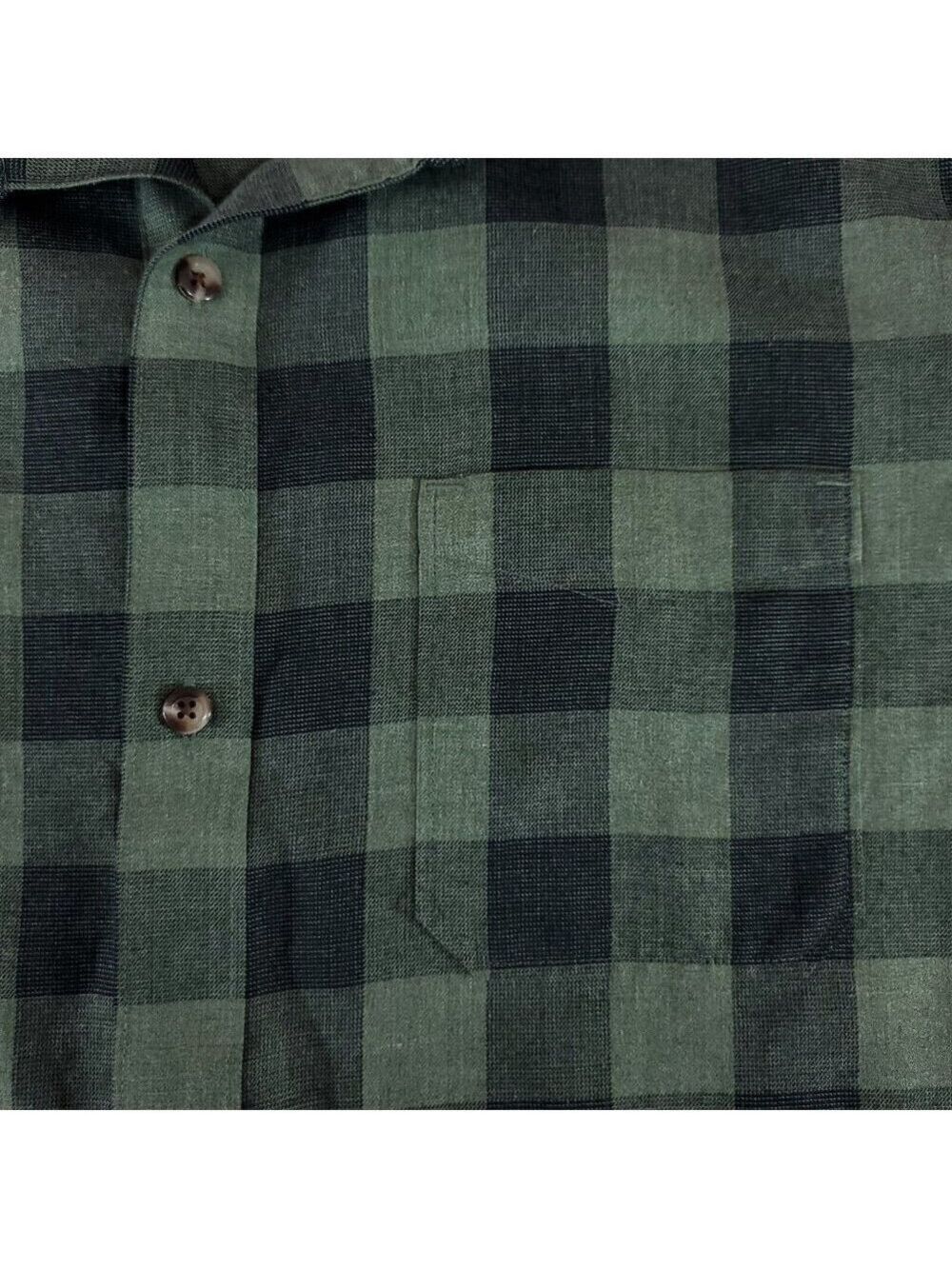 Travis Mathew Mens Size XXL Half Moon Bay Long Sleeve Laurel Green Check Shirt - Picture 6 of 14